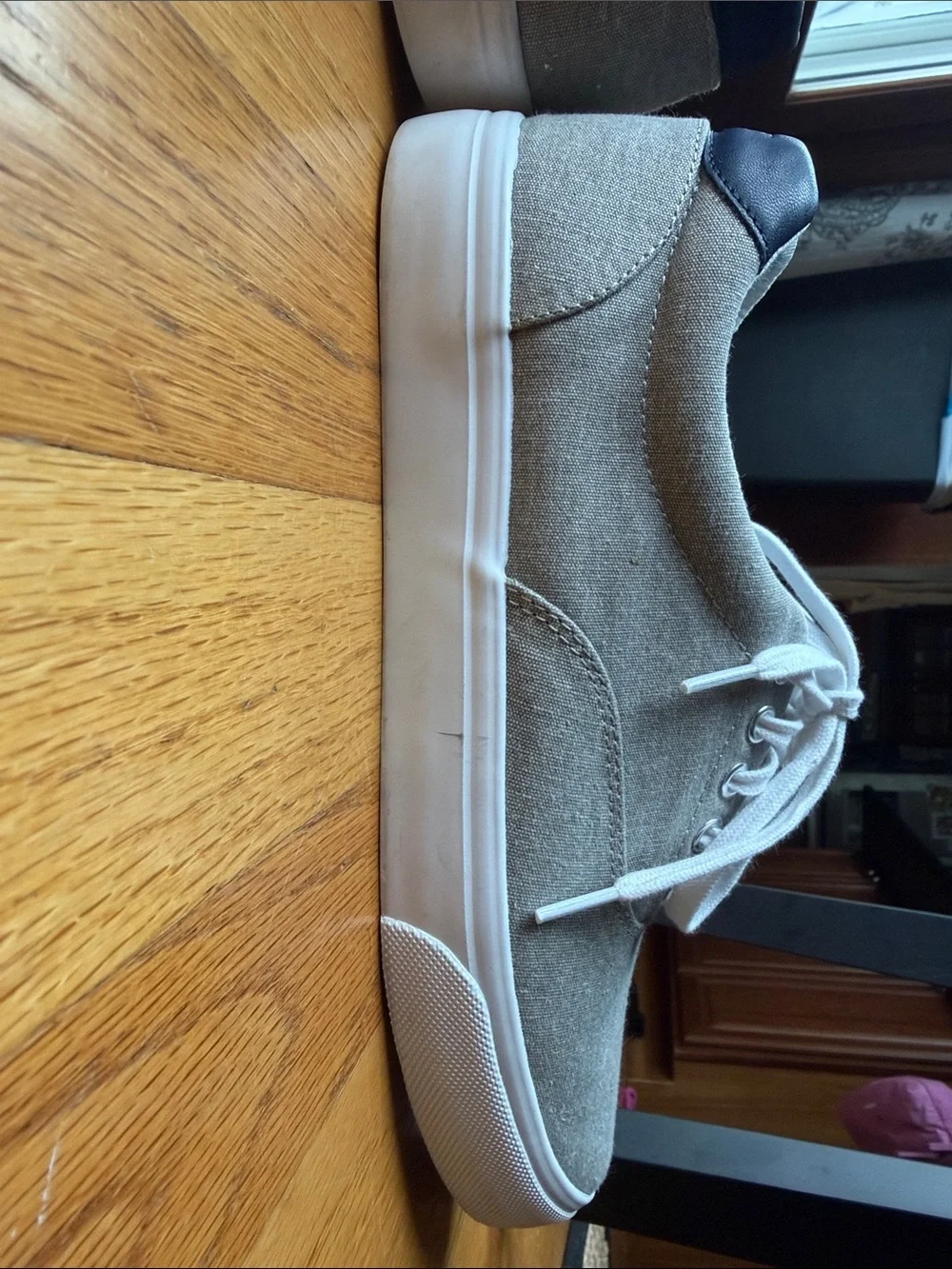 J. Crew Factory lace up canvas sneakers.